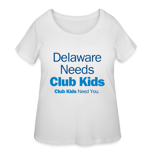 Delaware Needs Club Kids Women’s Curvy T-Shirt - white