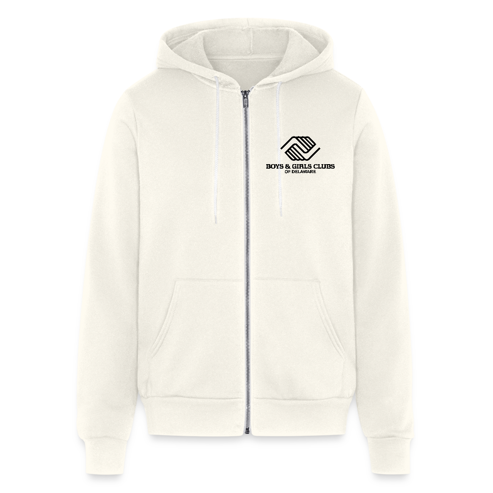 LOGO ONLY Unisex Full Zip Hoodie - vintage white
