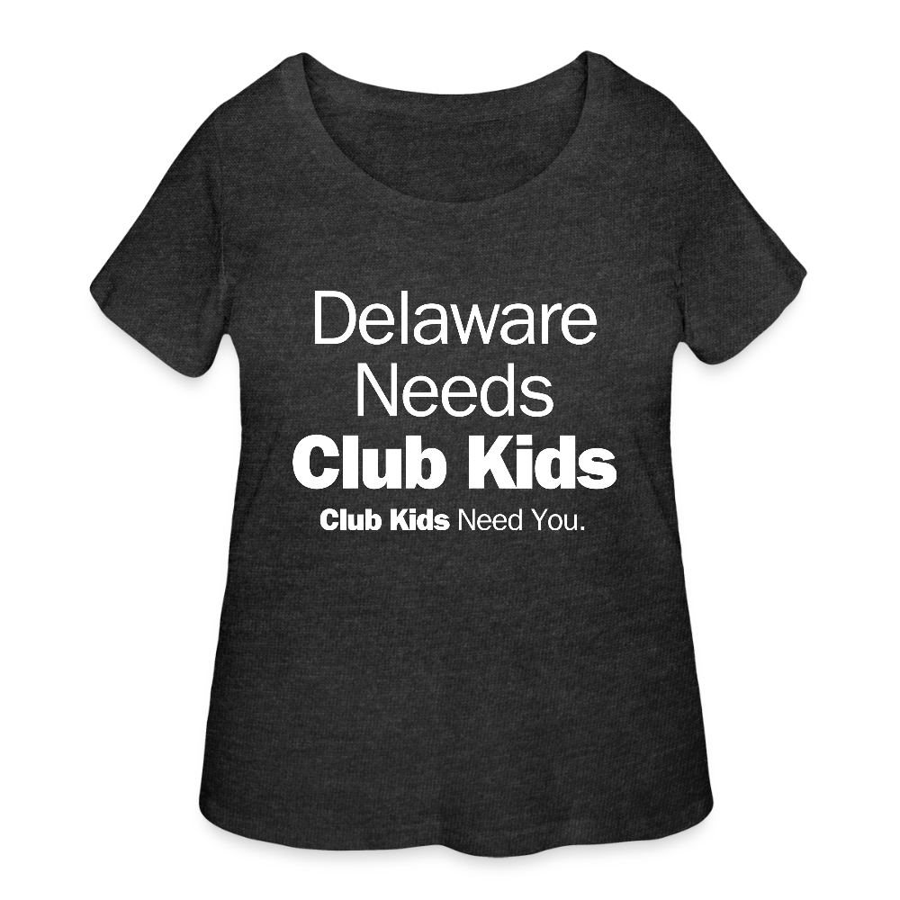 Delaware Needs Club Kids Women’s Curvy T-Shirt - deep heather