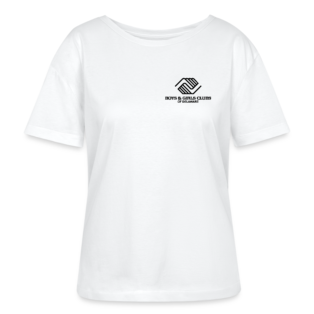 LOGO ONLY Stanley/Stella Serena Women’s Relaxed Organic T-Shirt - white