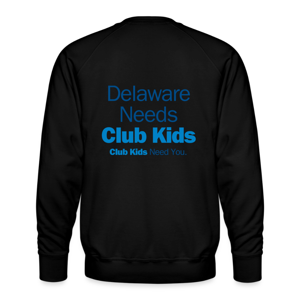 BGCDE Club Kids Need You BLUE - Dual Sided Men’s Premium Sweatshirt - black
