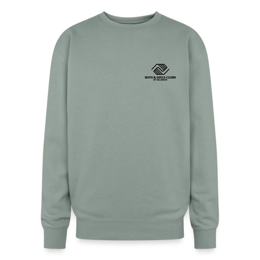 BGCDE Club Kids Need You BLUE - Dual Sided Oversized Crewneck Sweatshirt - sage