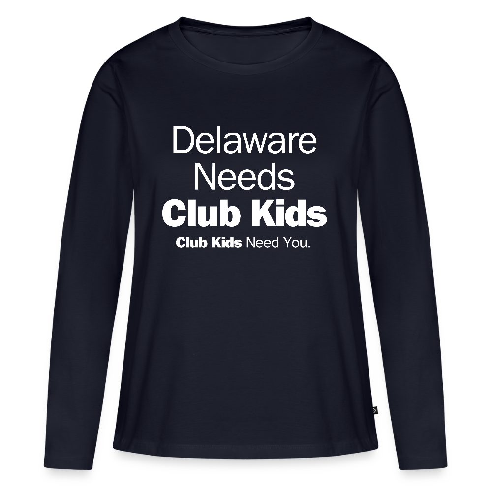 Delaware Needs Club Kids Women's Premium Long Sleeve T-Shirt - navy