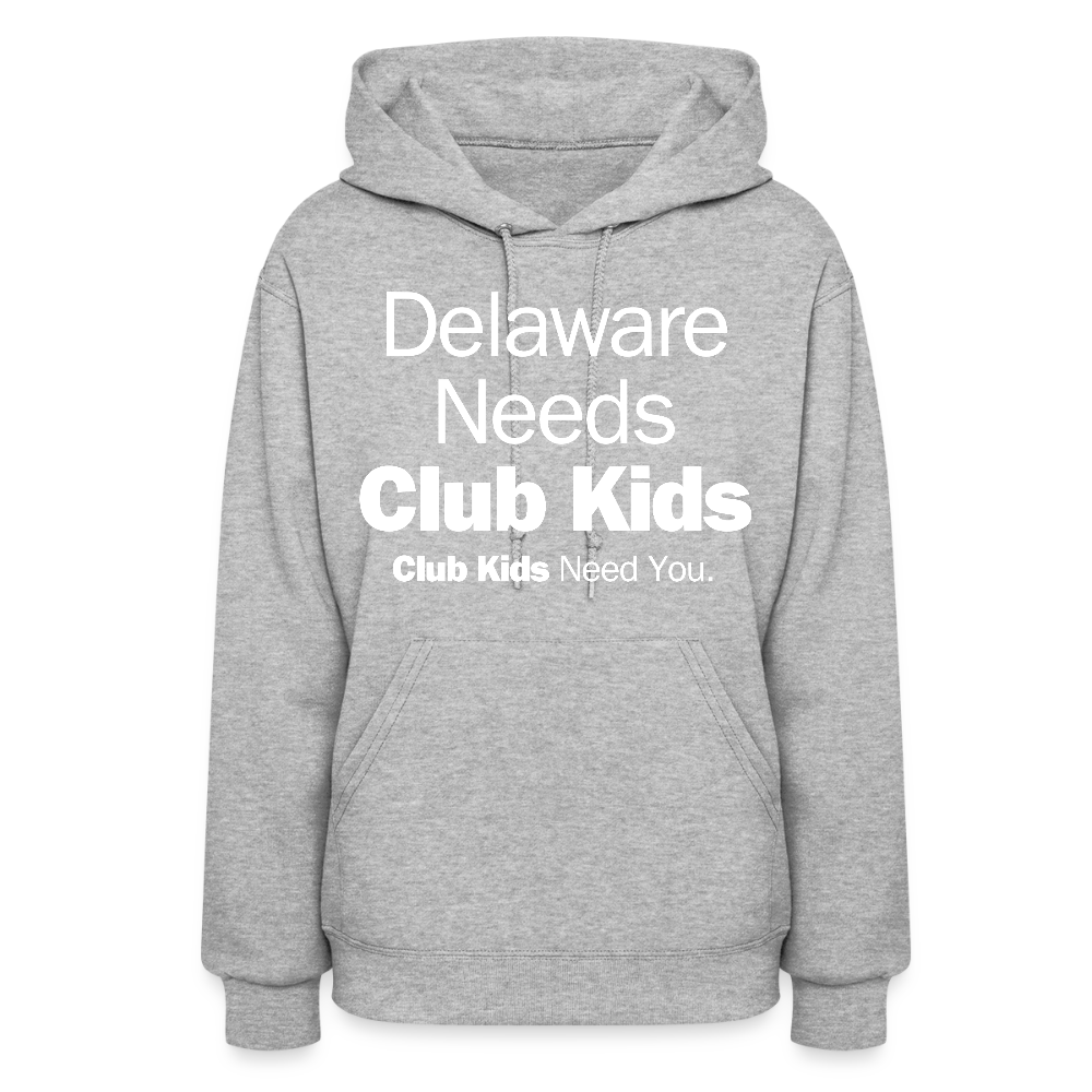 Delaware Needs Club Kids Women's Hoodie - heather gray