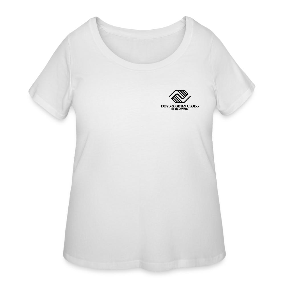 LOGO ONLY Women’s Curvy T-Shirt - white