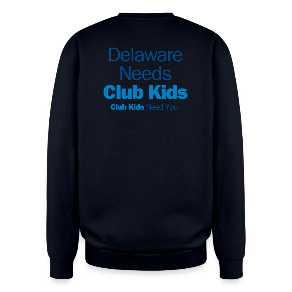 BGCDE Club Kids Need You BLUE - Dual Sided Oversized Crewneck Sweatshirt - navy