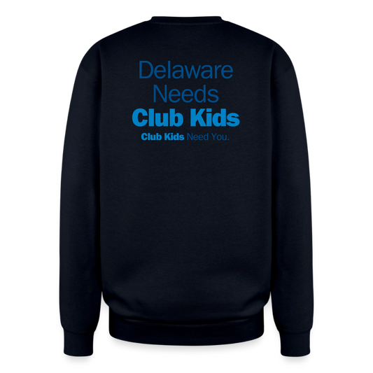 BGCDE Club Kids Need You BLUE - Dual Sided Oversized Crewneck Sweatshirt - navy