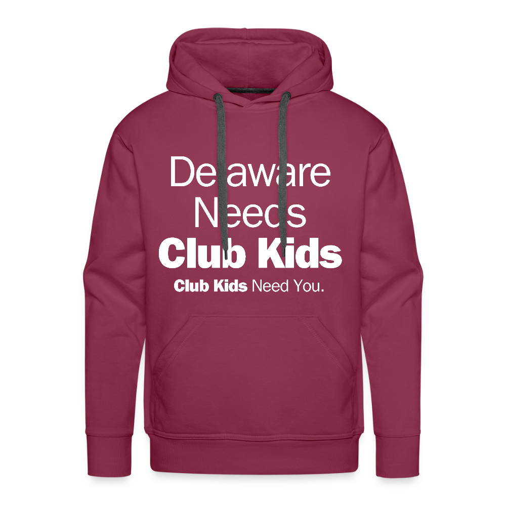 Delaware Needs Club Kids Men’s Premium Hoodie - burgundy