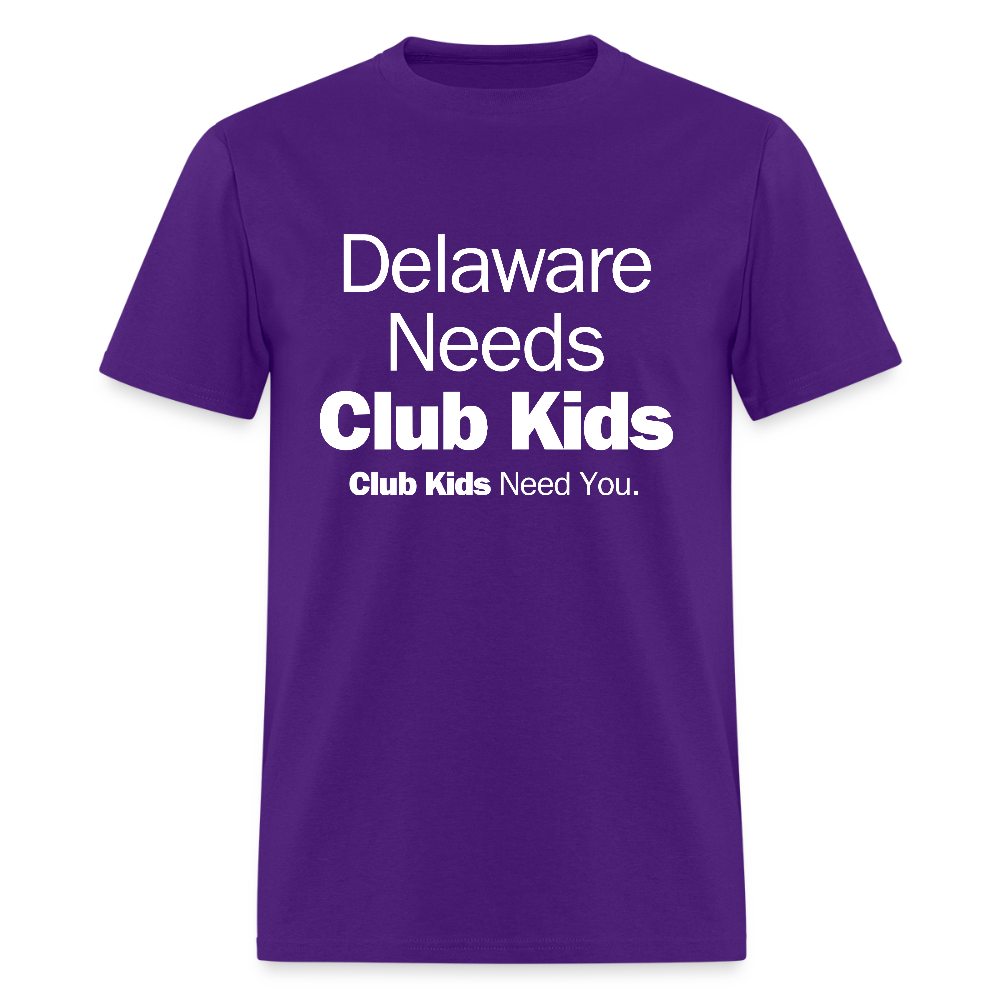 Delaware Needs Club Kids Men's T-Shirt | GILDAN 5000 - purple