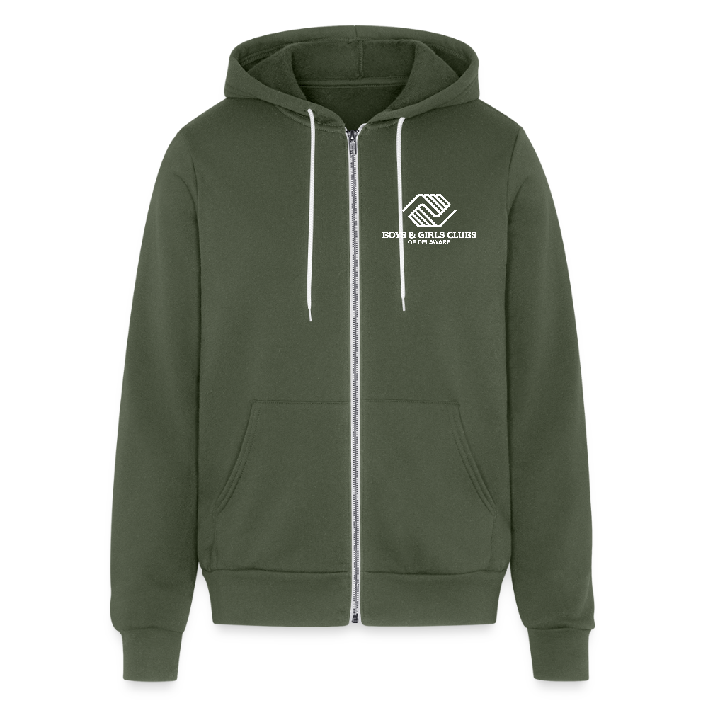 BGCDE Club Kids Need You Unisex Full Zip Hoodie - military green