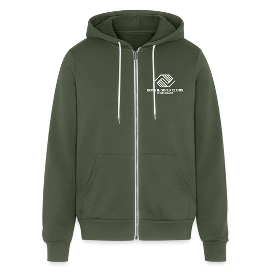 BGCDE Club Kids Need You Unisex Full Zip Hoodie - military green