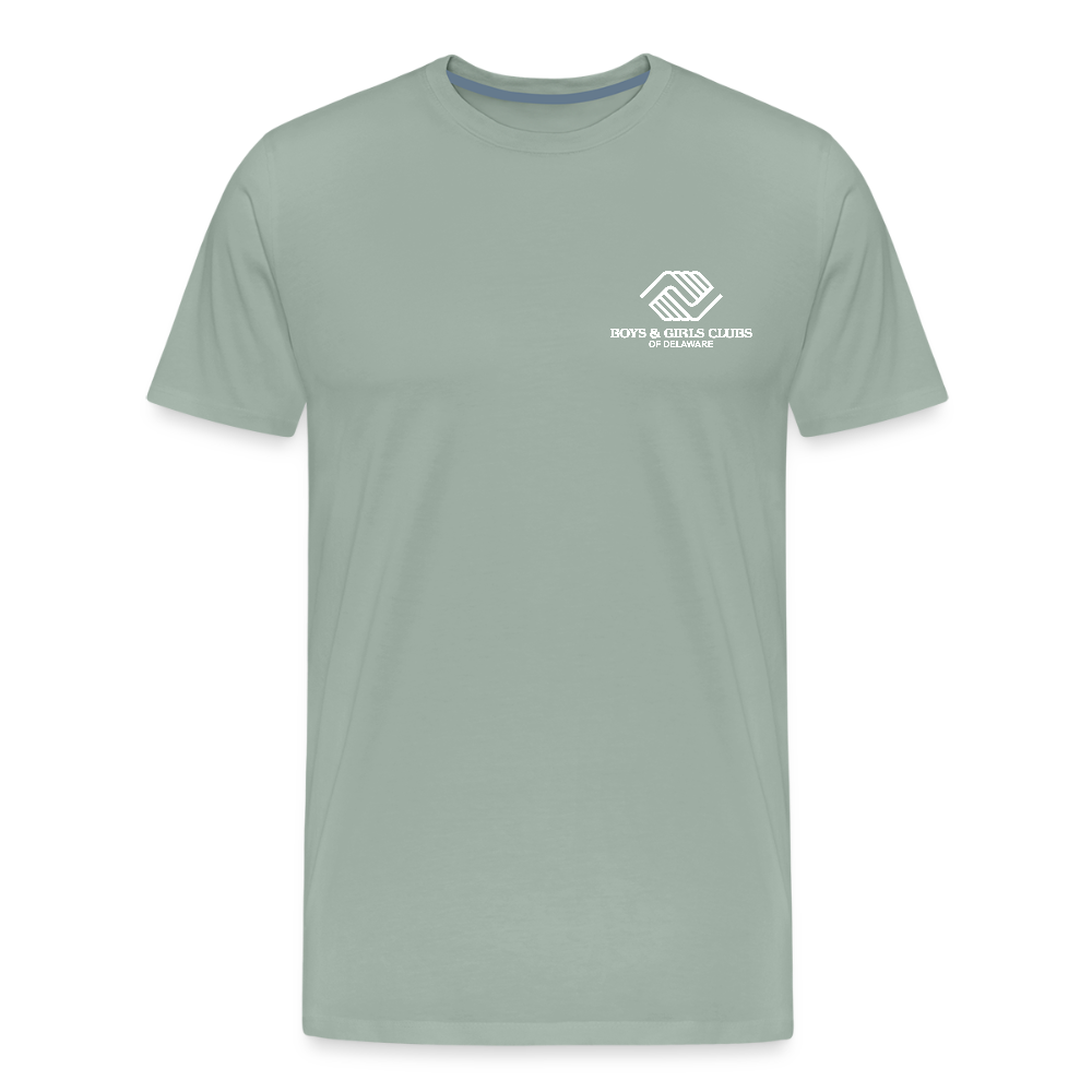 LOGO ONLY Men's Premium T-Shirt - steel green