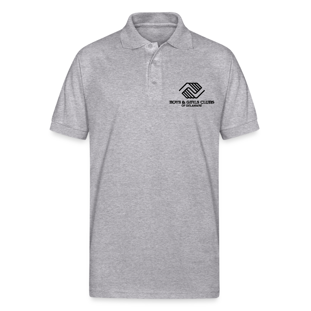 LOGO ONLY Gildan Unisex 50/50 Jersey Polo - heather gray