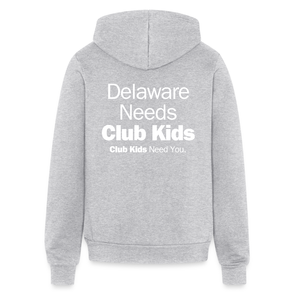 BGCDE Club Kids Need You Unisex Full Zip Hoodie - heather gray