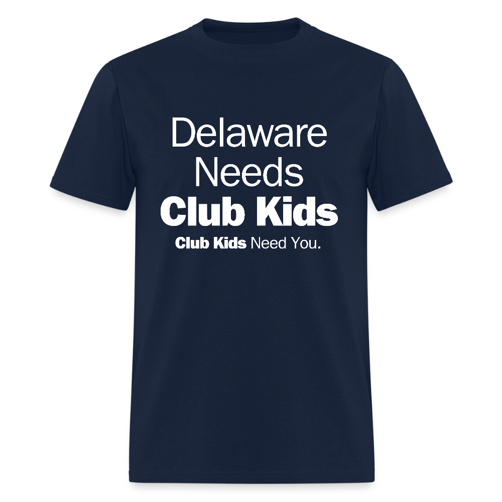 Delaware Needs Club Kids Men's T-Shirt | GILDAN 5000 - navy