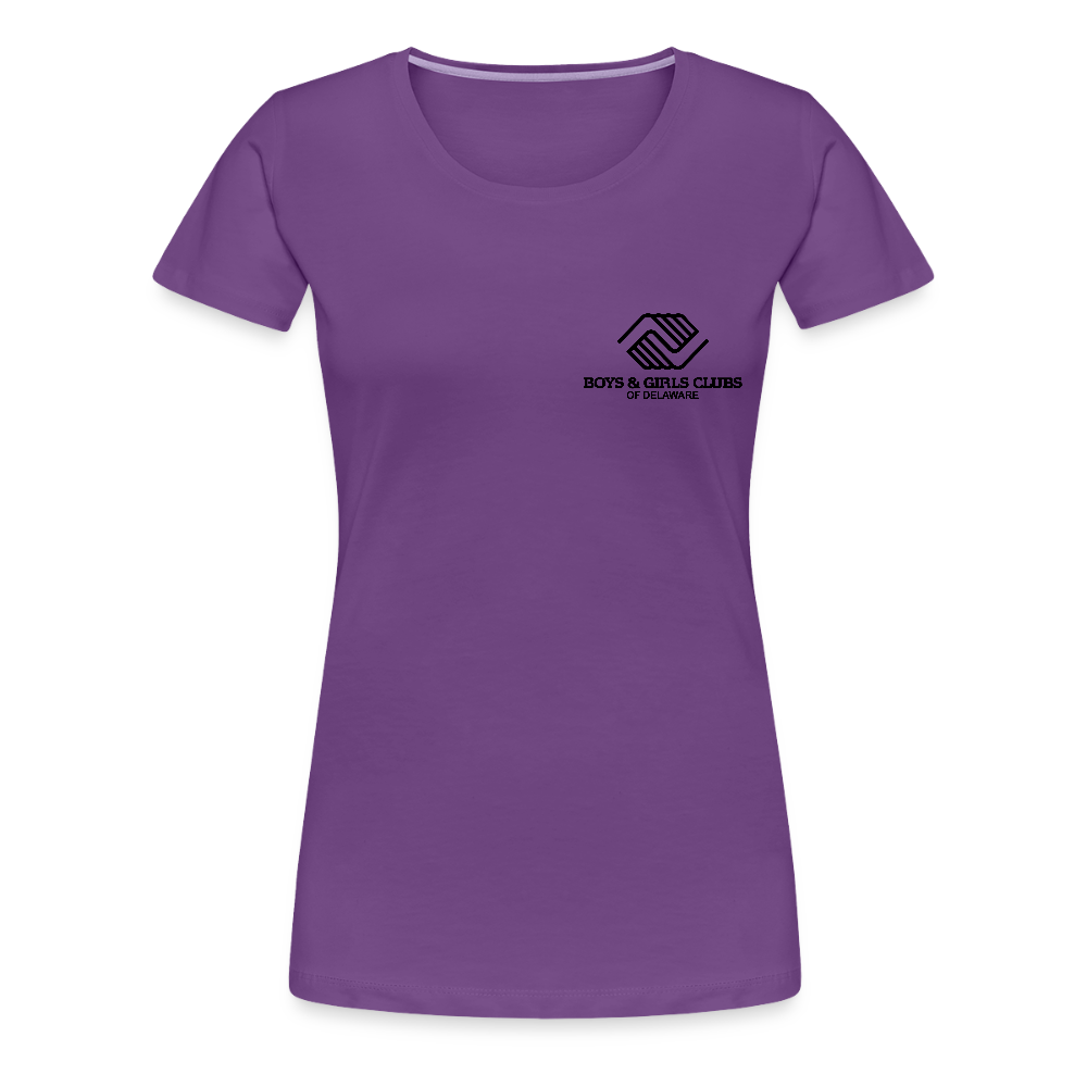 LOGO ONLY Women’s Premium T-Shirt - purple