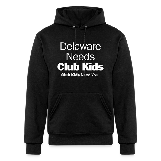 Delaware Needs Club Kids Champion Unisex Powerblend Hoodie - black