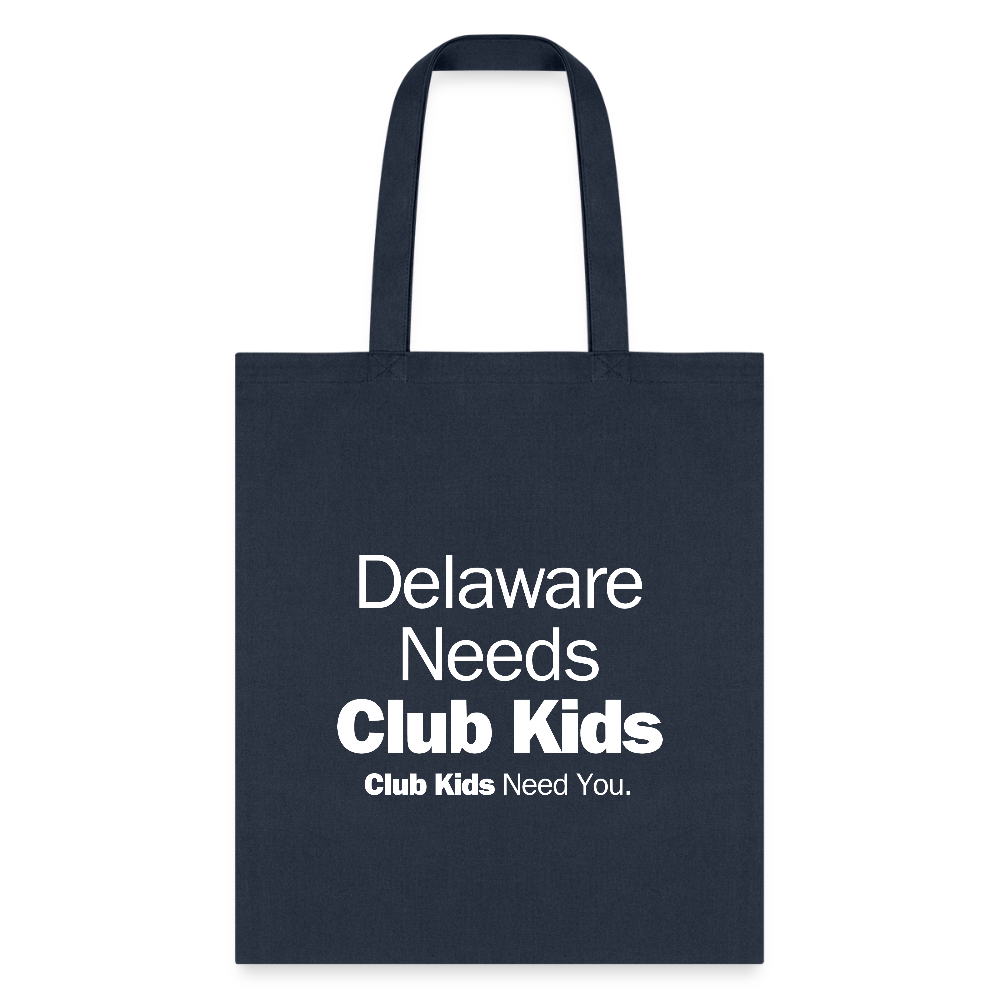 Delaware Needs Club Kids Tote Bag - navy