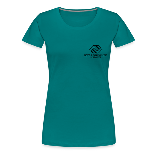 LOGO ONLY Women’s Premium T-Shirt - teal