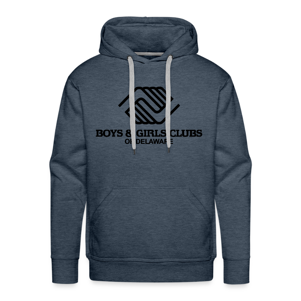 LOGO ONLY Men’s Premium Hoodie - heather denim