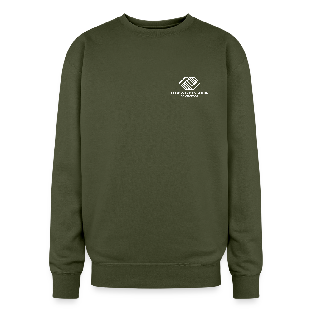 BGCDE Club Kids Need You Oversized Crewneck Sweatshirt - olive green