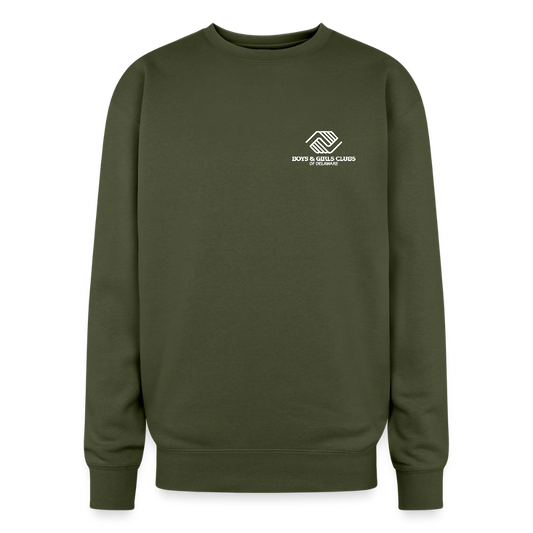 BGCDE Club Kids Need You Oversized Crewneck Sweatshirt - olive green