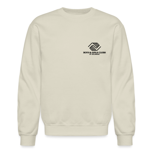 BGCDE Club Kids Need You Blue- Dual Sided Crewneck Sweatshirt - Sand