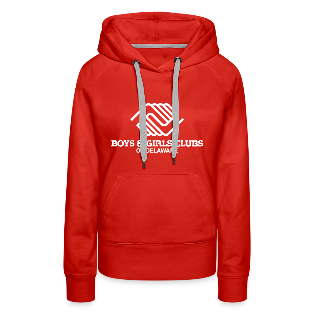 LOGO ONLY Women’s Premium Hoodie - red