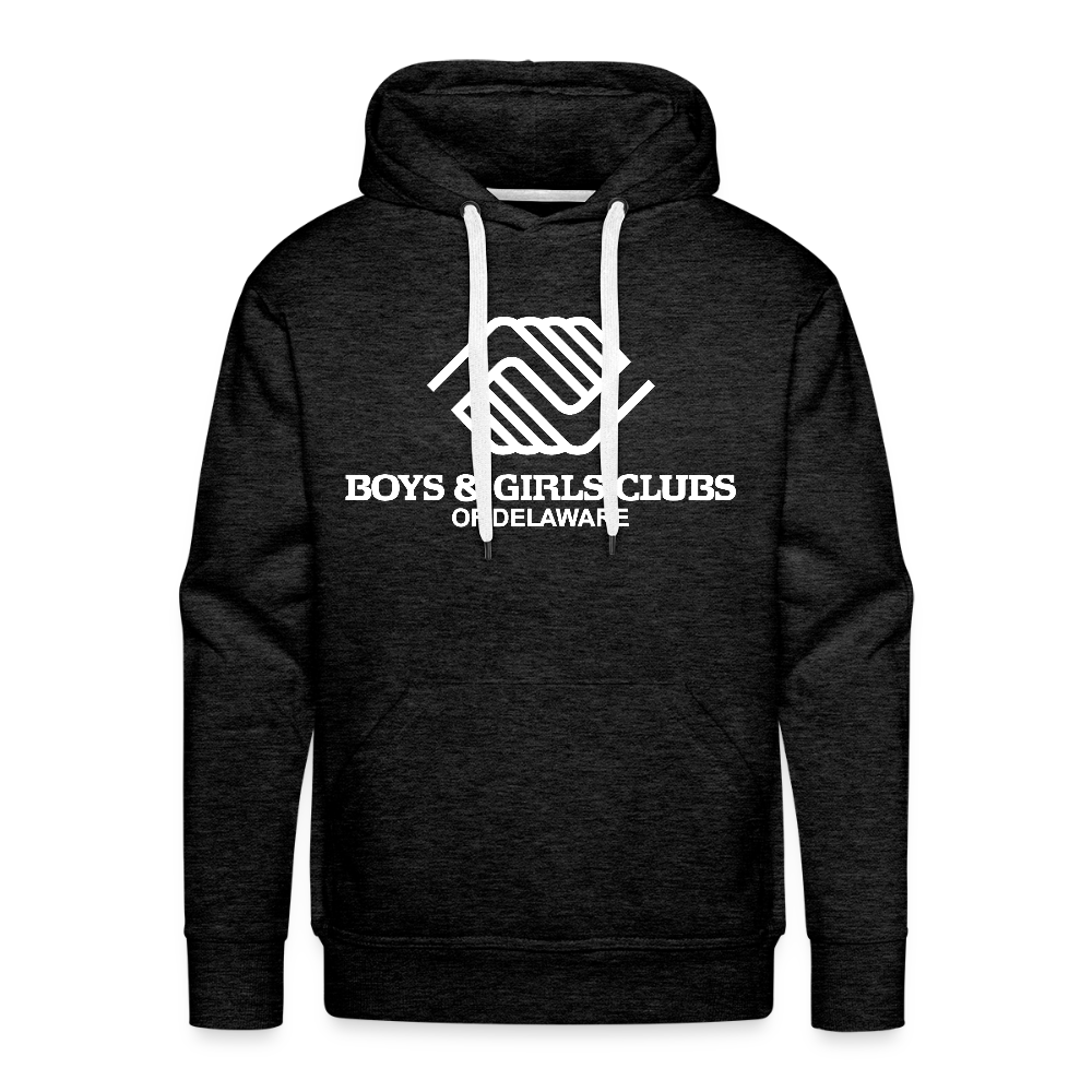 LOGO ONLY Men’s Premium Hoodie - charcoal grey