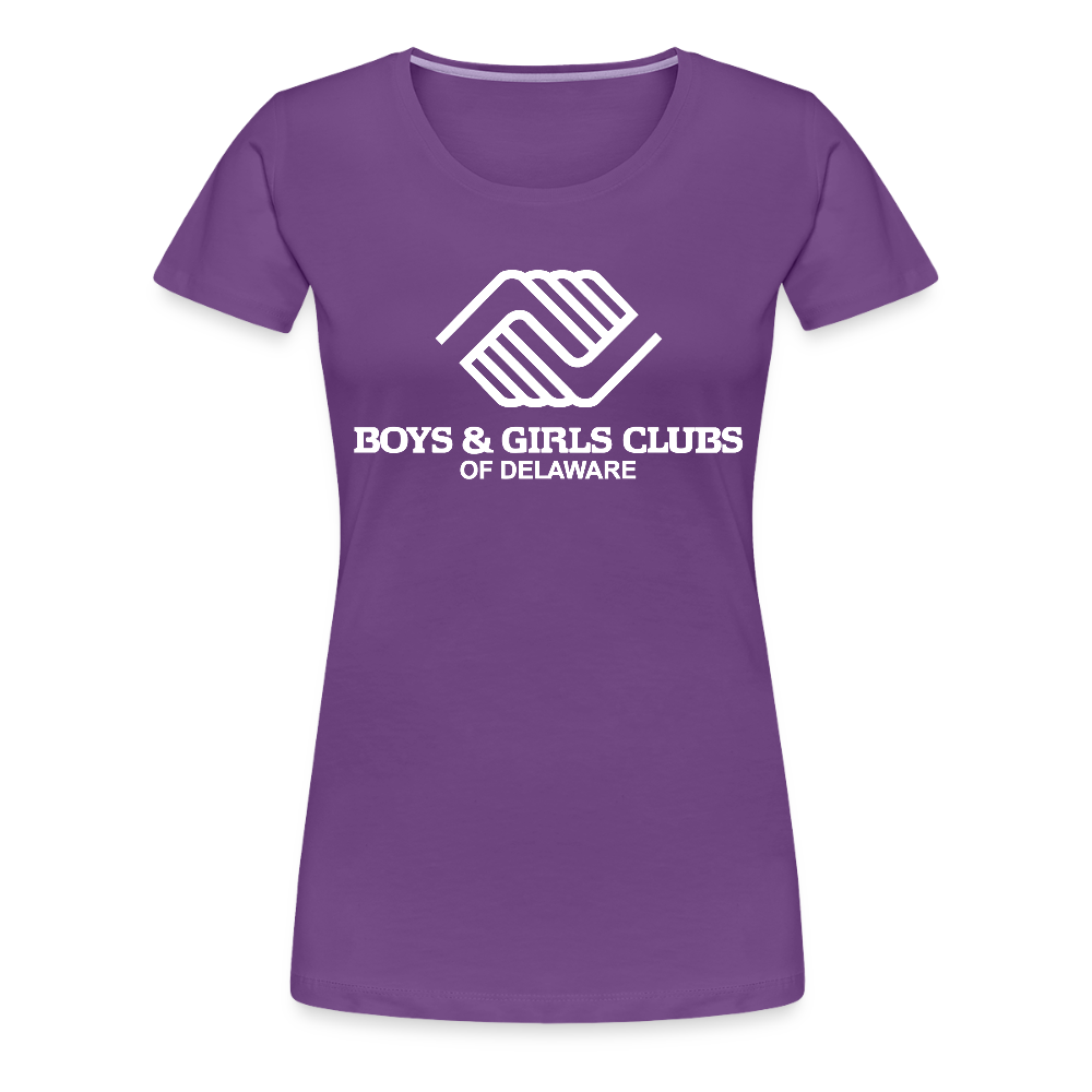 LOGO ONLY Women’s Premium T-Shirt - purple
