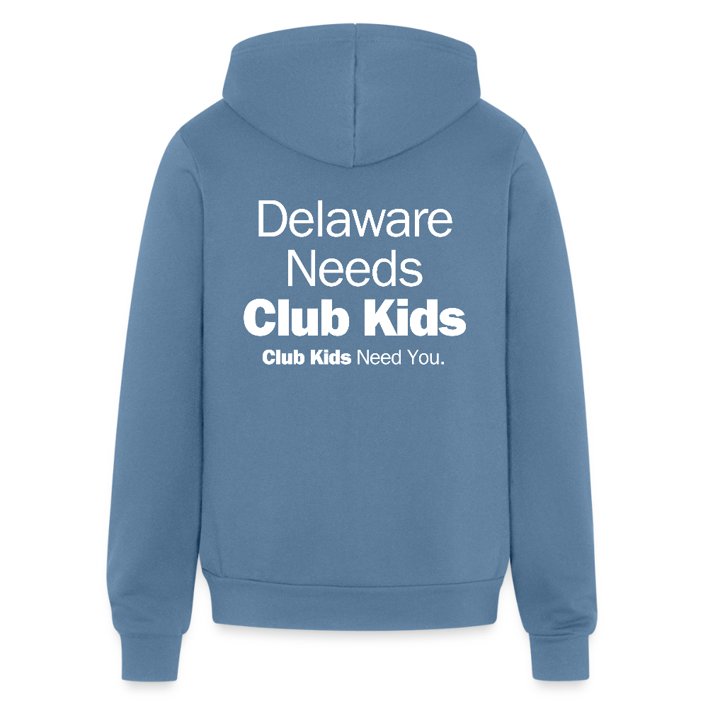 BGCDE Club Kids Need You Unisex Full Zip Hoodie - steel blue