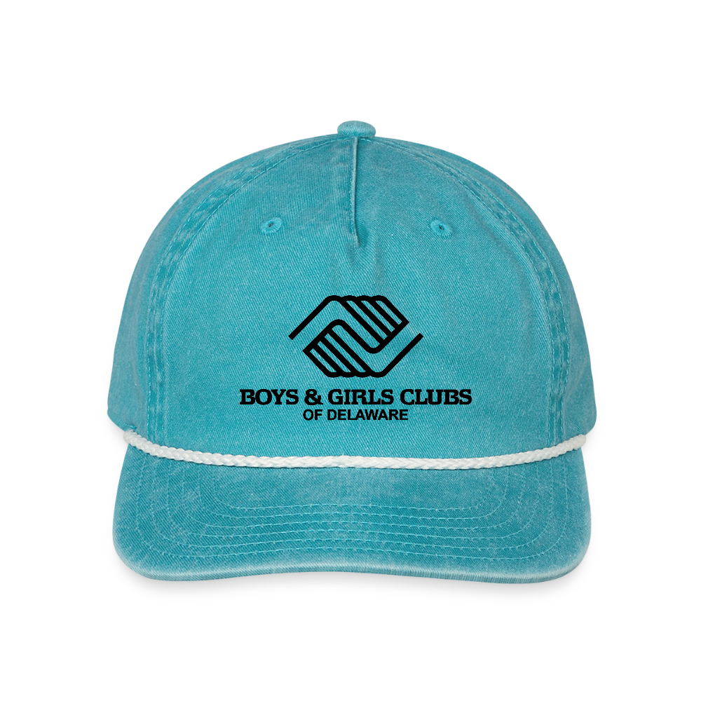 LOGO ONLY Vintage Washed Rope Cap - faded turquoise