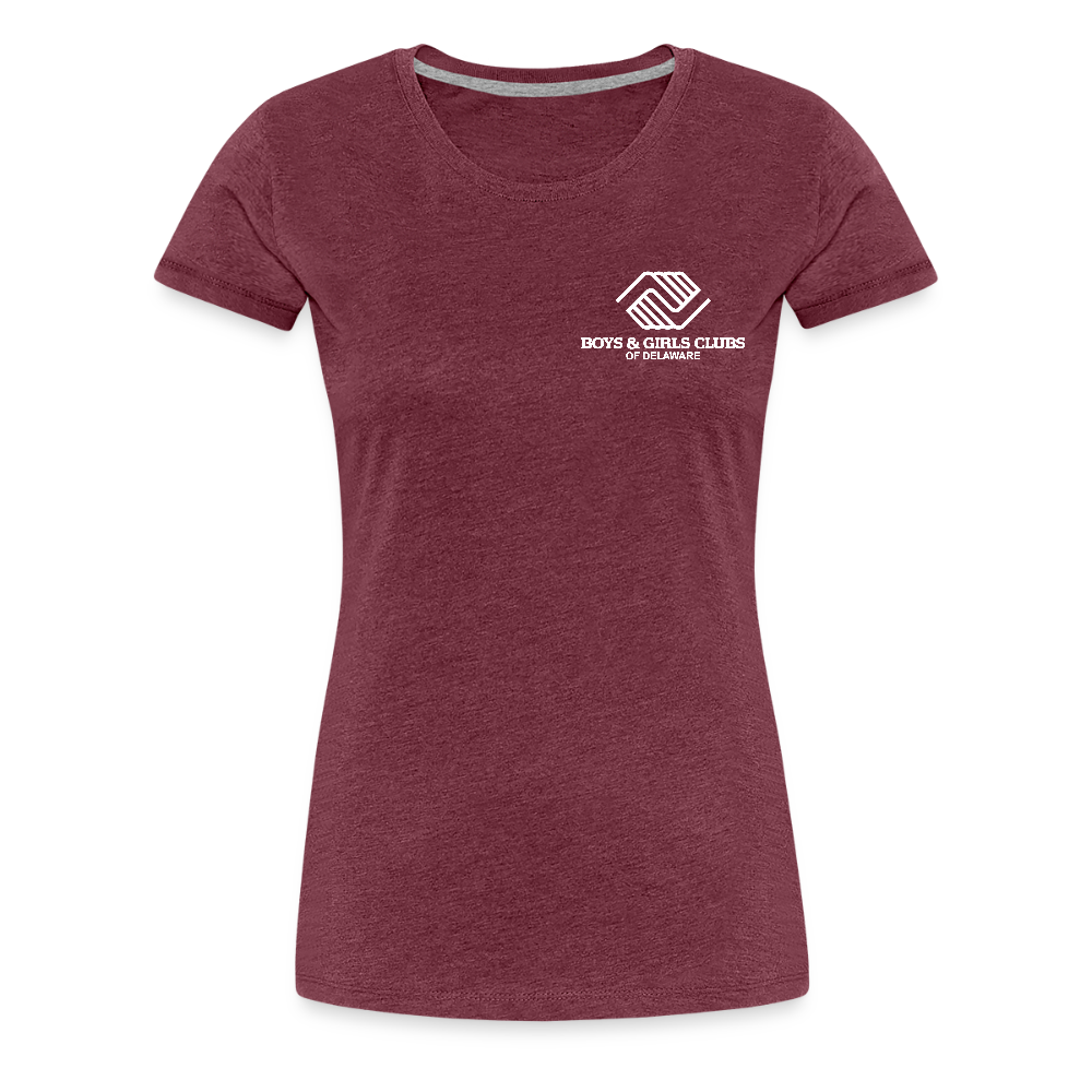 LOGO ONLY Women’s Premium T-Shirt - heather burgundy