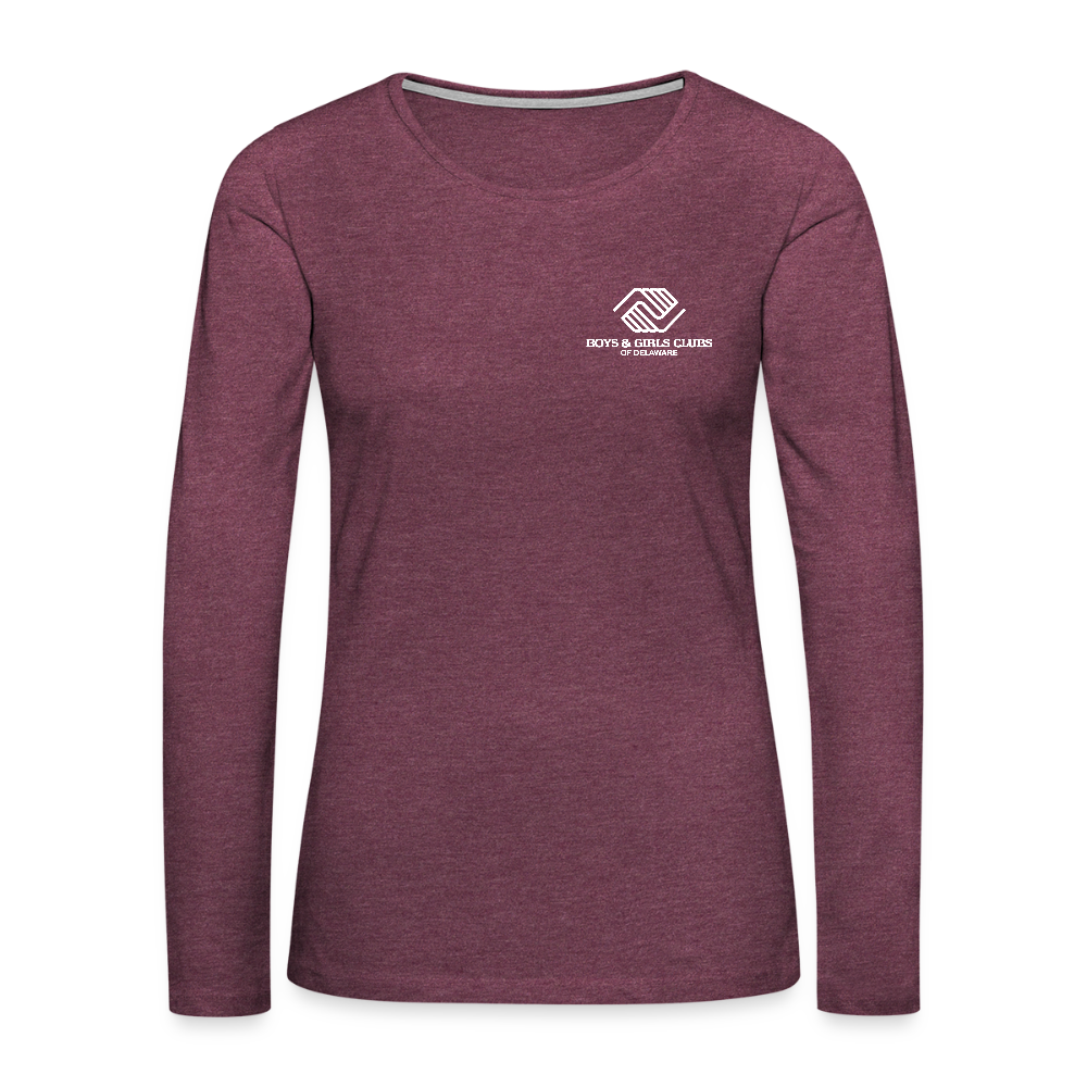 STAFF Women's Premium Long Sleeve T-Shirt - heather burgundy