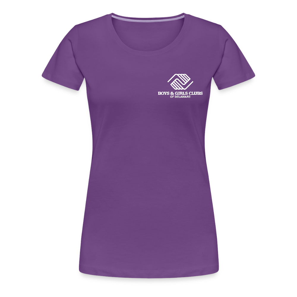 LOGO ONLY Women’s Premium T-Shirt - purple