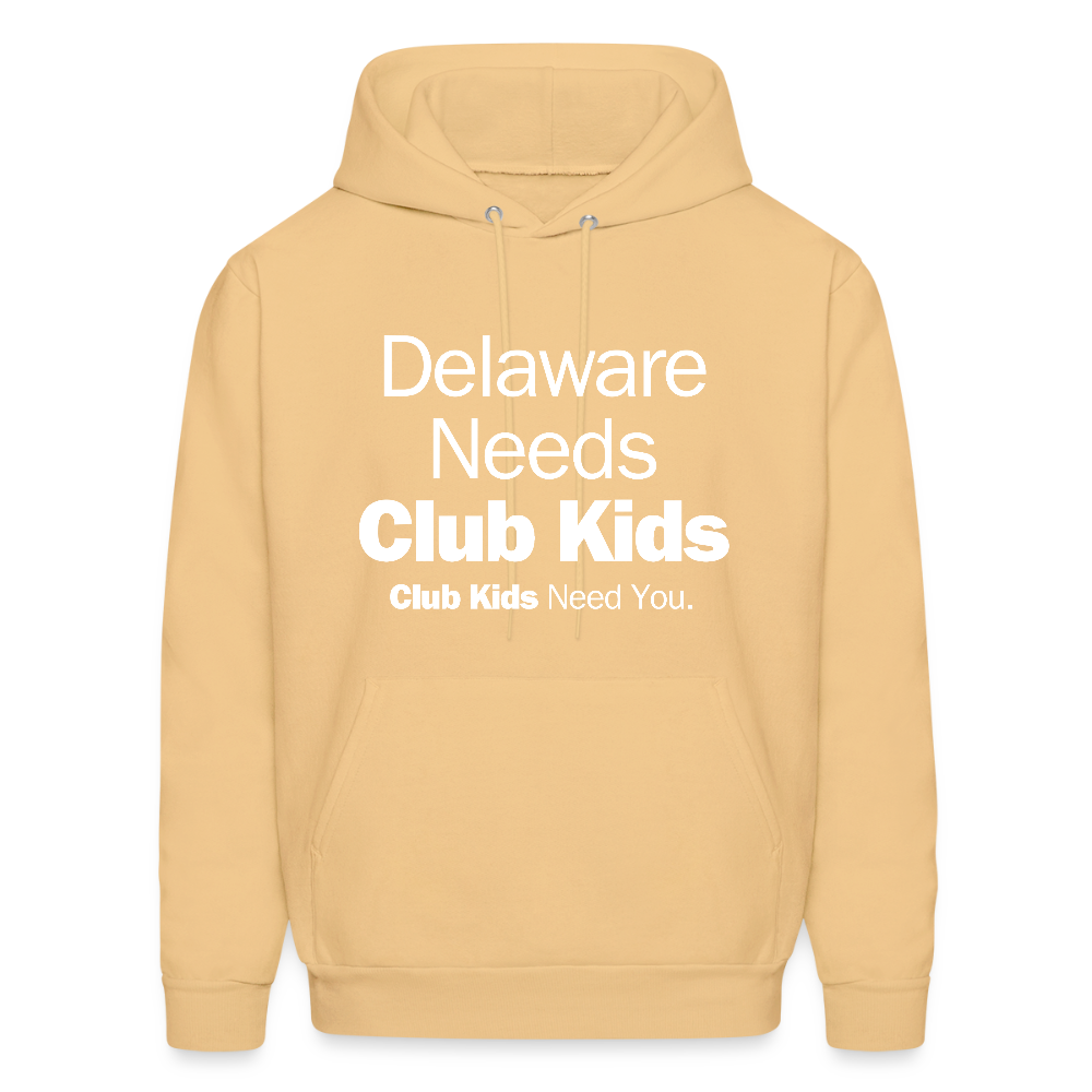 Delaware Needs Club Kids Men's Hoodie - light gold 