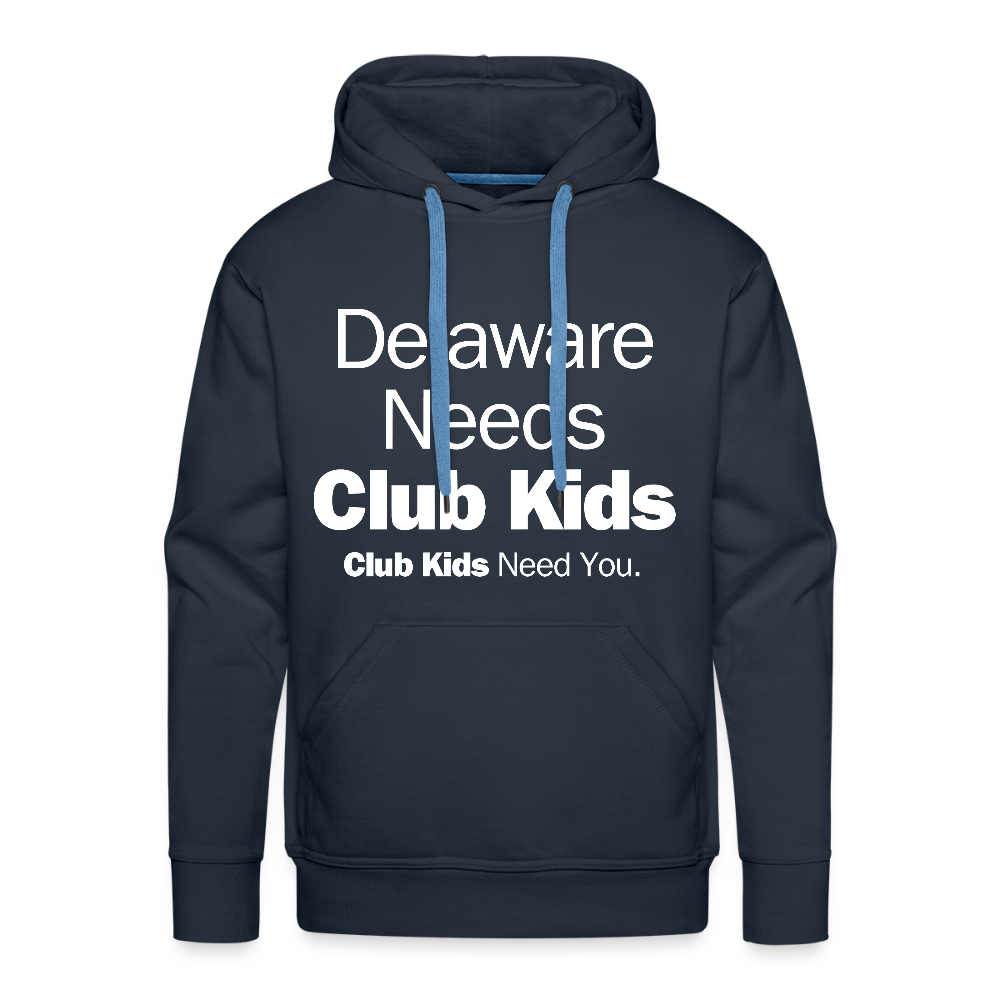 Delaware Needs Club Kids Men’s Premium Hoodie - navy