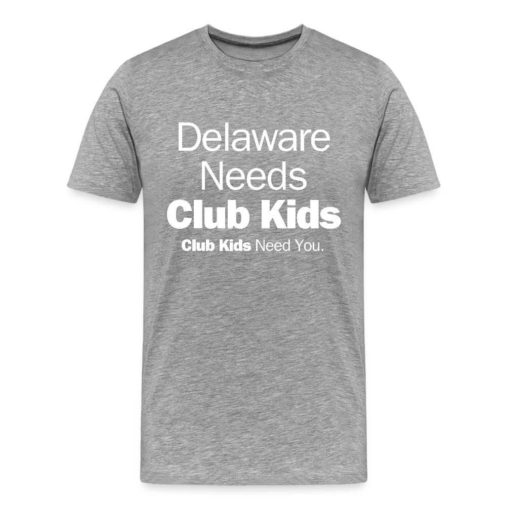 Delaware Needs Club Kids Men's Premium T-Shirt - heather gray