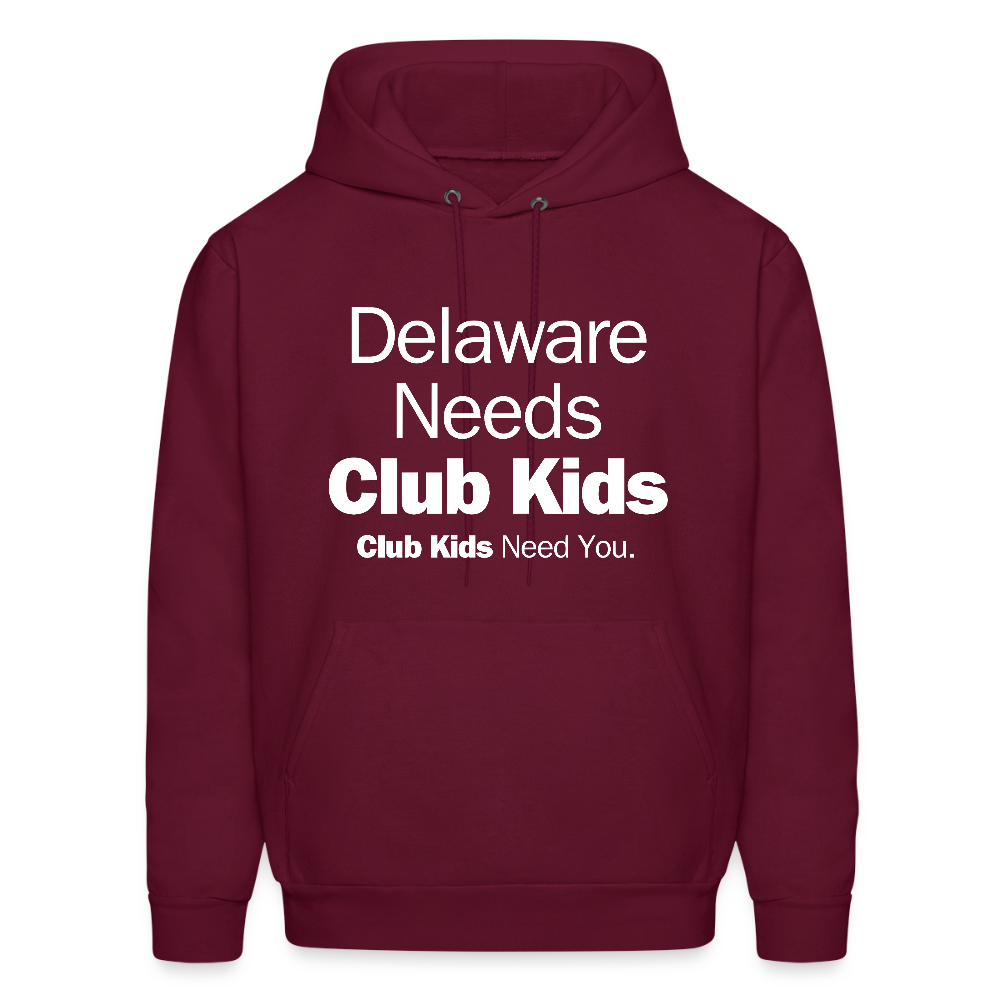 Delaware Needs Club Kids Men's Hoodie - burgundy