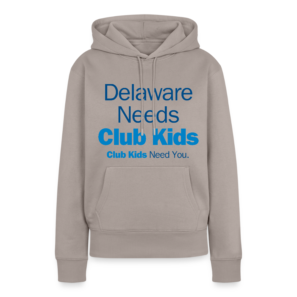 Delaware Needs Club Kids Women’s Premium Hoodie - taupe