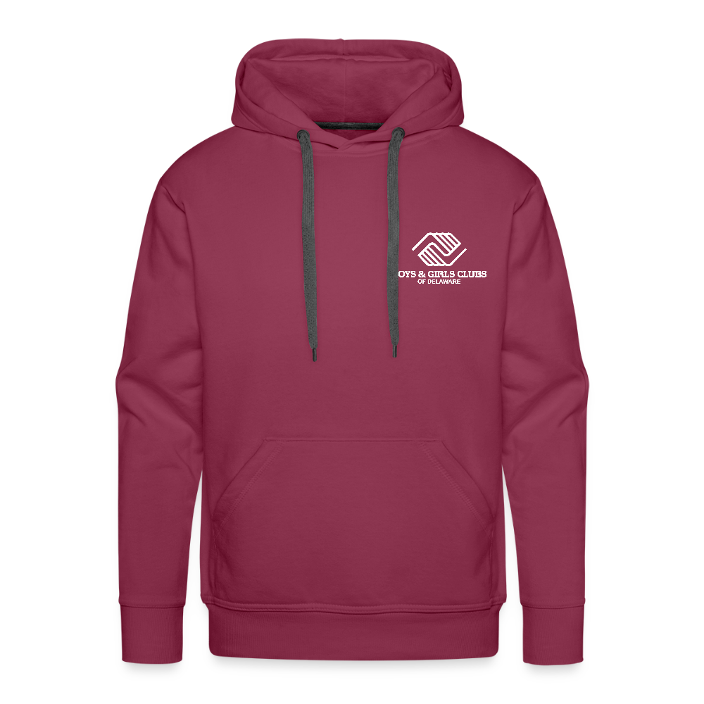LOGO ONLY Men’s Premium Hoodie - burgundy