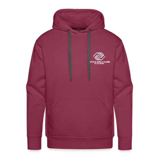 LOGO ONLY Men’s Premium Hoodie - burgundy