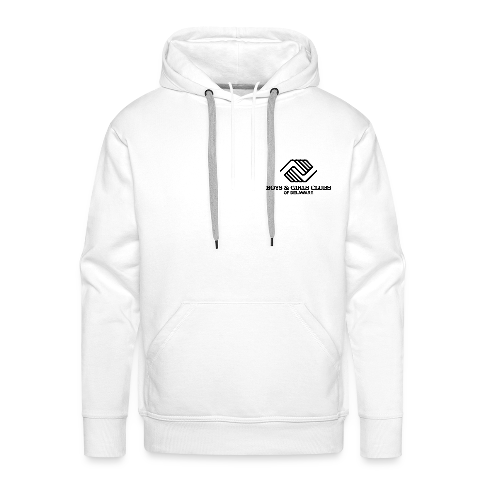 LOGO ONLY Men’s Premium Hoodie - white