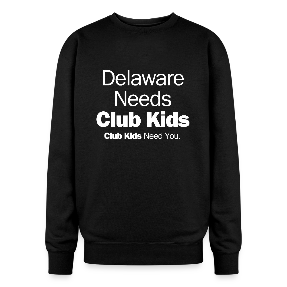 Delaware Needs Club Kids Oversized Crewneck Sweatshirt - black