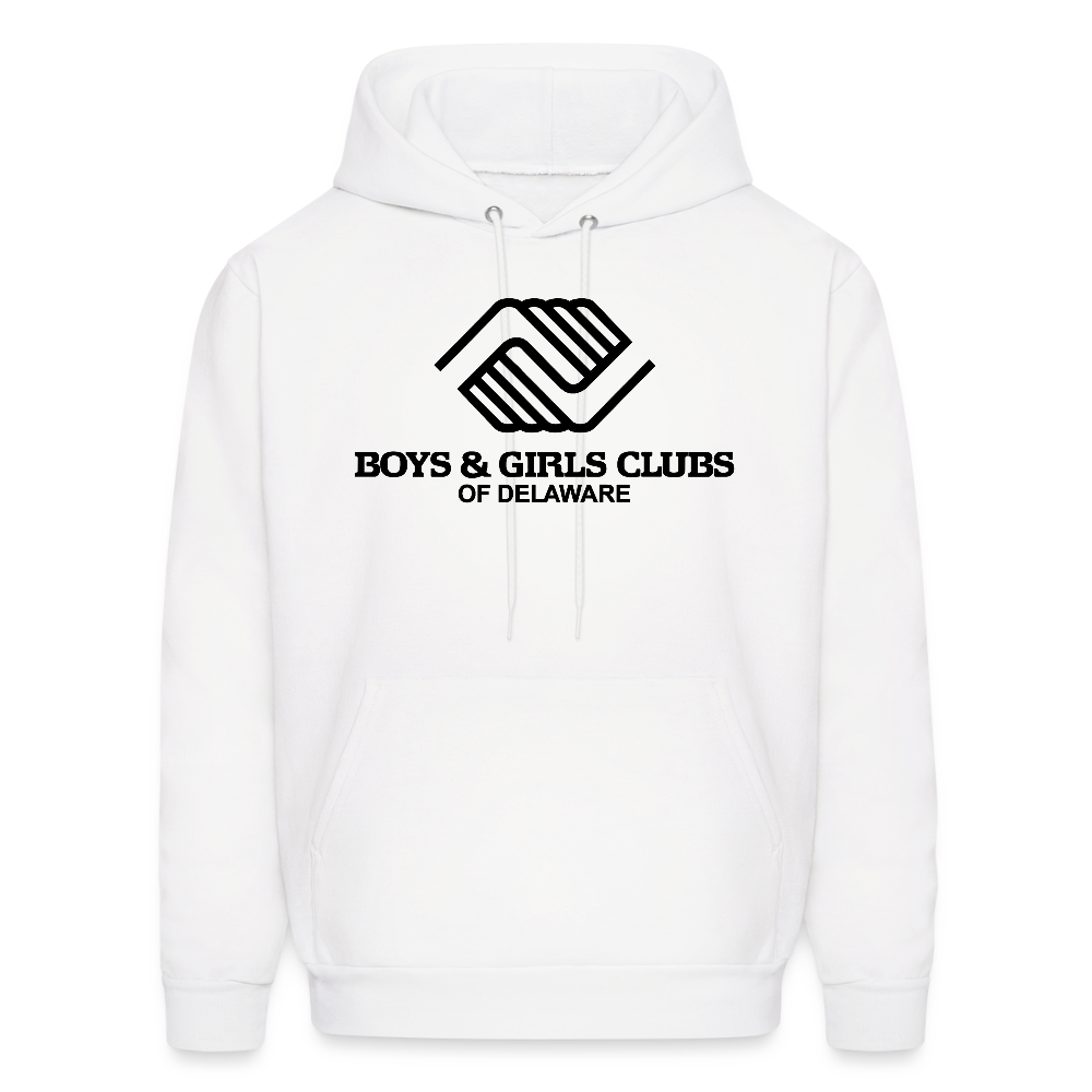 LOGO ONLY Men's Hoodie - white