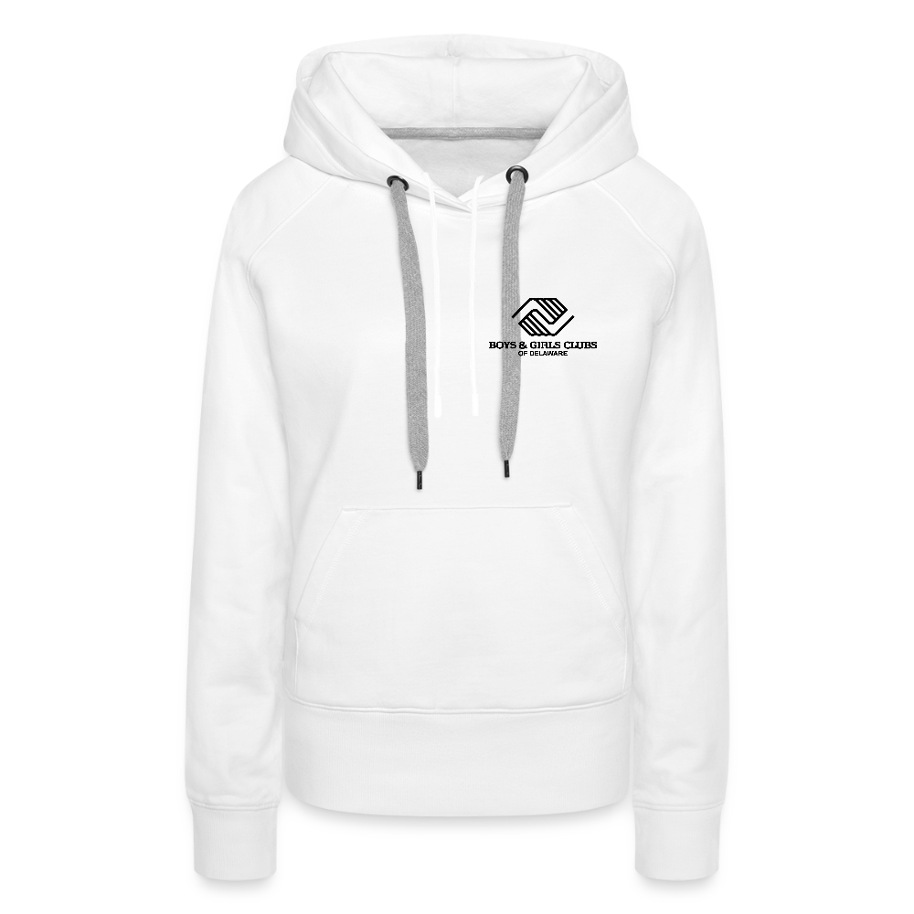 LOGO ONLY Women’s Premium Hoodie - white