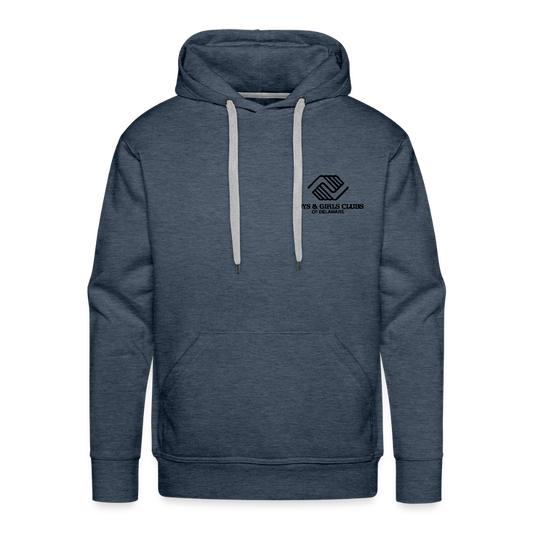 LOGO ONLY Men’s Premium Hoodie - heather denim