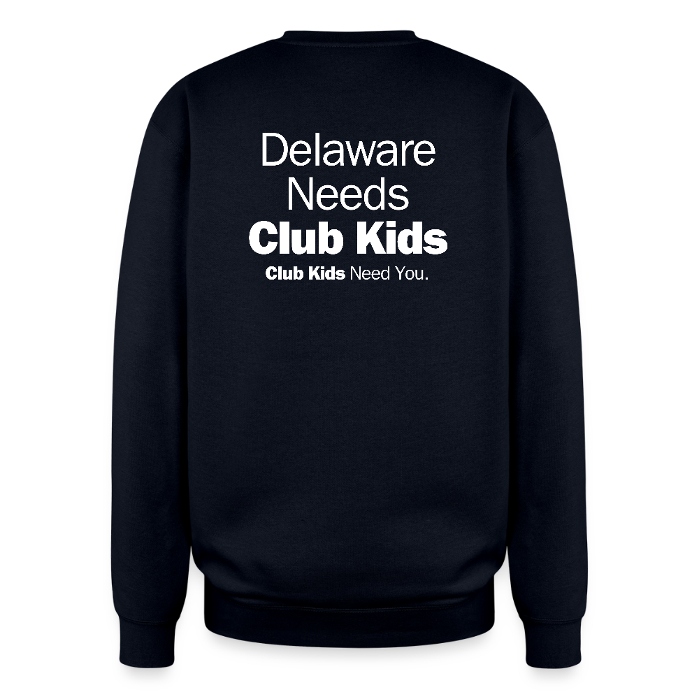 BGCDE Club Kids Need You Oversized Crewneck Sweatshirt - navy
