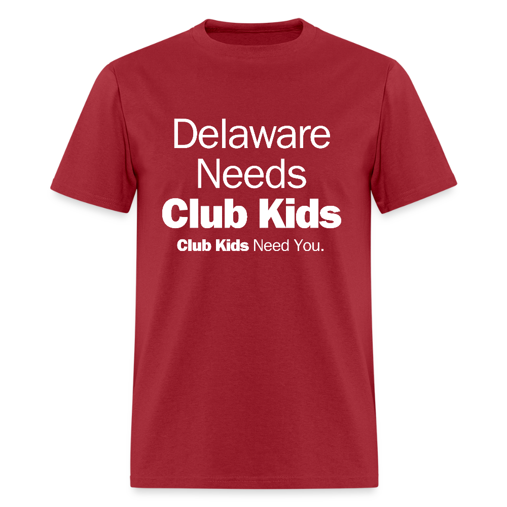 Delaware Needs Club Kids Men's T-Shirt | GILDAN 5000 - dark red