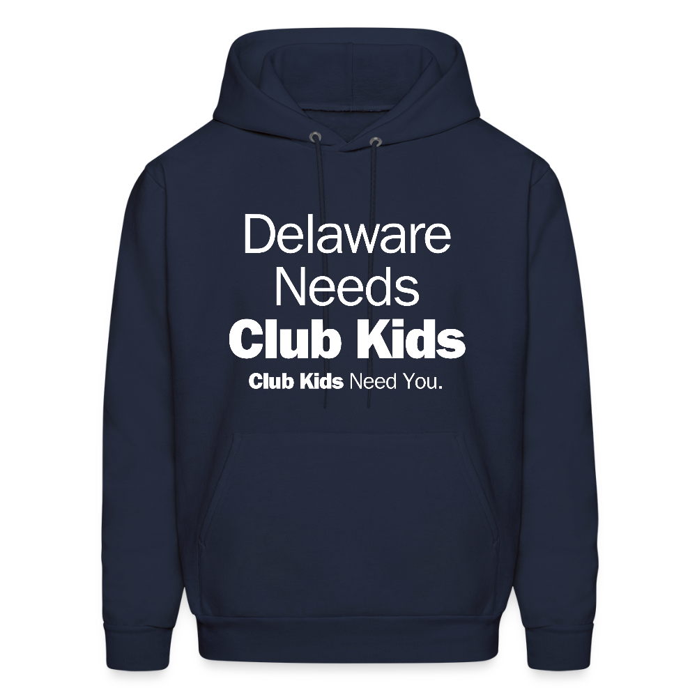 Delaware Needs Club Kids Men's Hoodie - navy